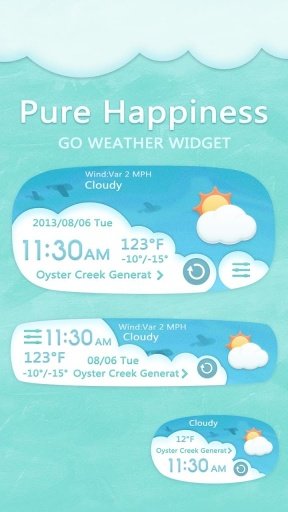 PUREHAPPINESS THEME GO WEATHER截图2