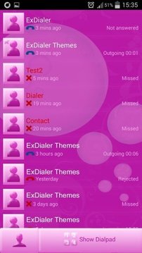 ExDialer粉红色泡沫截图