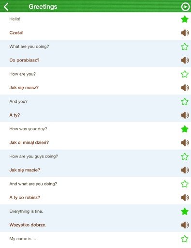 Learn Polish Phrasebook Free截图1