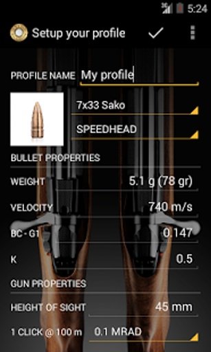 Sako Ballistics Calculator截图9