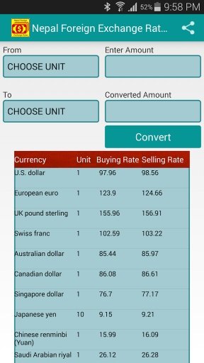 Nepal Foreign Exchange Rates截图3