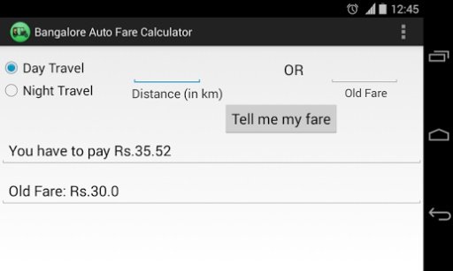 Bangalore Auto Fare Calculator截图9