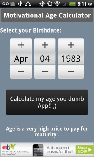 Motivational Age Calculator截图4