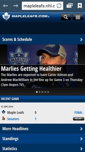 NHL TORONTO MAPLE LEAFS Web截图1