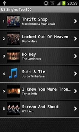 US Top Music Charts截图5