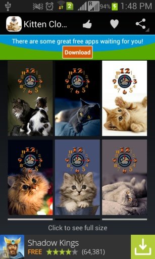 Kitten Clock Live Wallpaper截图4