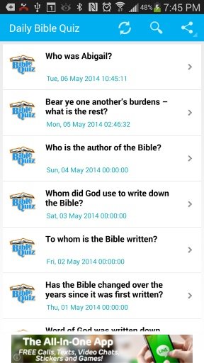 DailyBible Quiz- Bible Trivia截图1