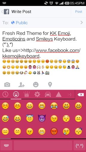 Fresh Red - Emoji Keyboard截图1