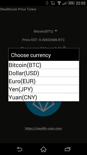 Stealthcoin(XST) price ticker截图2