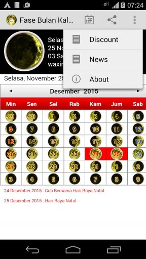 Fase Bulan Kalender Indonesia截图5