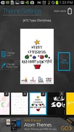 Typo Christmas atom theme截图4