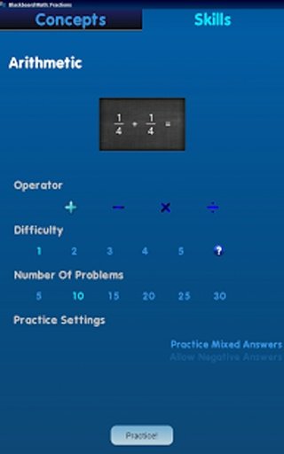 Blackboard Math: Fraction Demo截图1