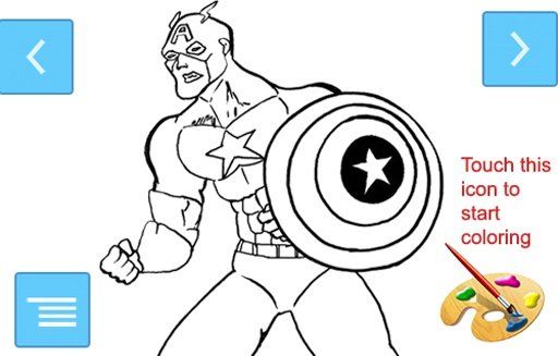 Captain America Coloring Pages截图5