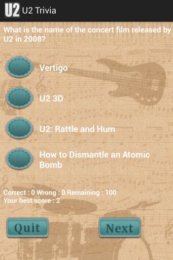 U2 Music Trivia截图1