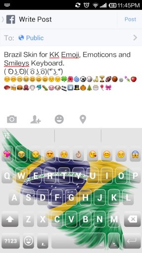 Brazil Skin Emoji Keyboard截图1