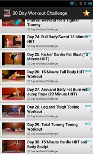 30 Day Workout Challenge截图7