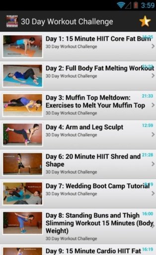 30 Day Workout Challenge截图3