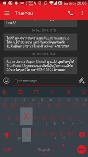 Theme x TouchPal Droid L Red截图8