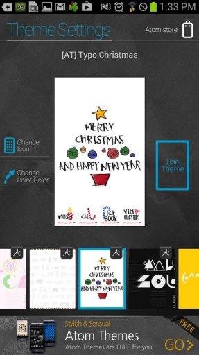 Typo Christmas atom theme截图5