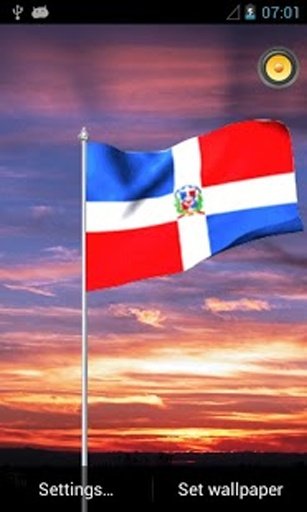 Dominican Republic Flag LWP 3D截图7