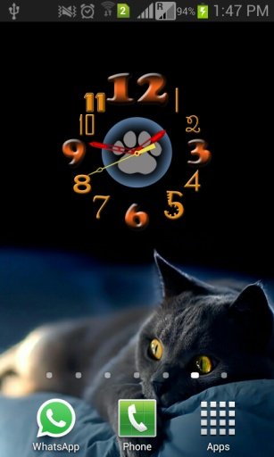 Kitten Clock Live Wallpaper截图2