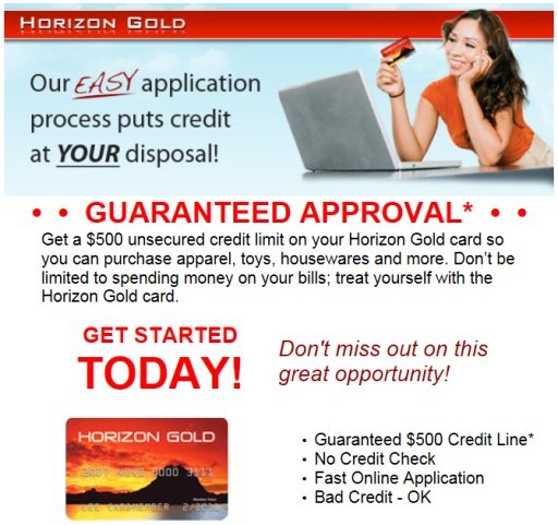 Guaranteed Horizon Credit Card截图3