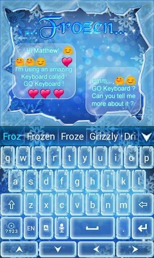 Frozen GO Keyboard Theme截图2