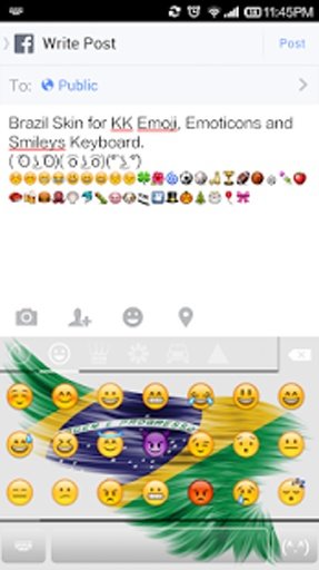 Brazil Skin Emoji Keyboard截图2