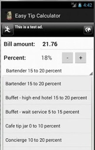 Easy Tip Calculator - Free截图2