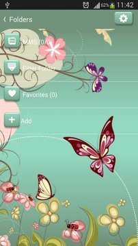GO短信加强版的蝴蝶截图