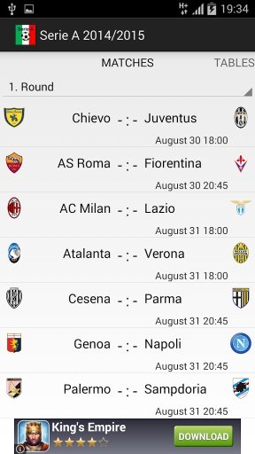 Italy Serie A 2014/2015截图3