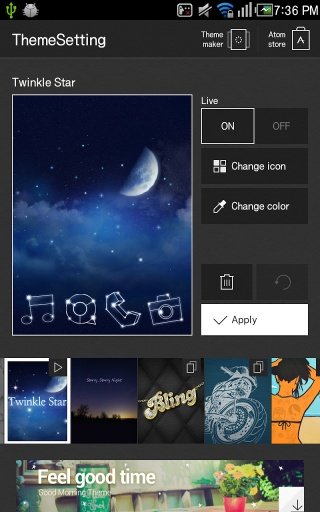 Twinkle Star Atom Theme截图4