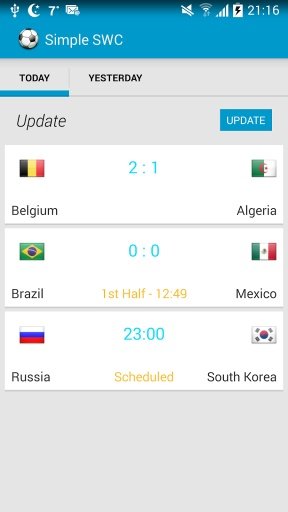 Soccer World Cup Scores 2014截图1