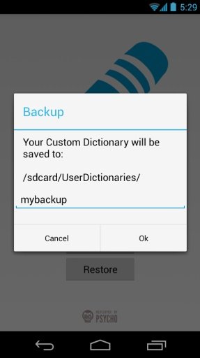 User Dictionary Backup截图1