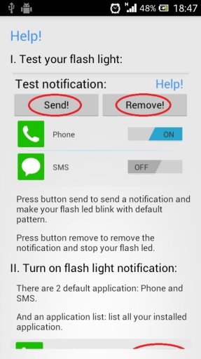 Flash Light Notification截图2