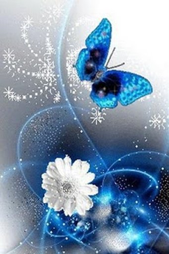 Blue Butterfly Glitter截图2