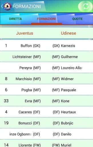 Risultati Serie A in Diretta截图4