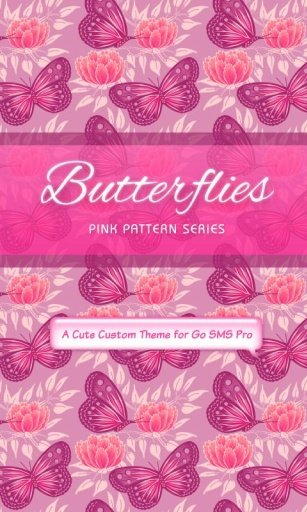 Pink Butterflies GO SMS截图3