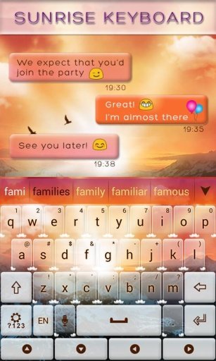 Sunrise GO Keyboard Theme截图1