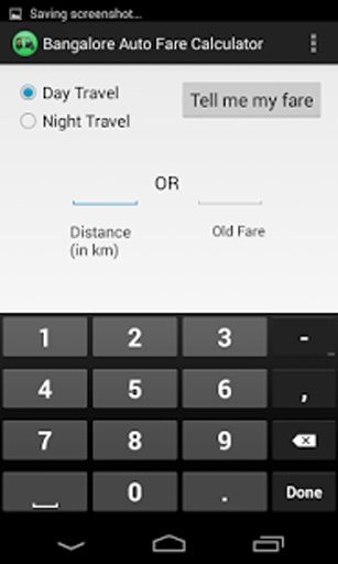 Bangalore Auto Fare Calculator截图2