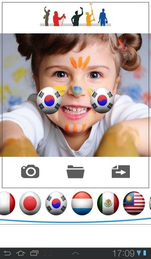 Flag Face Painting Camera App截图1