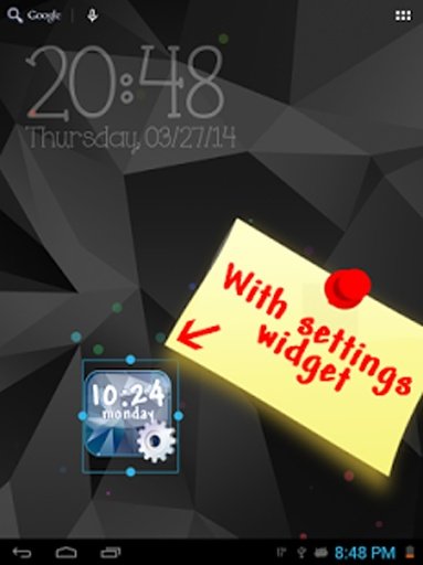 Galaxy S5 Digital Clock LWP截图2