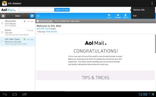 AOL Mail (WebMail)截图2