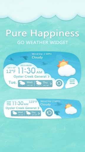 PUREHAPPINESS THEME GO WEATHER截图1