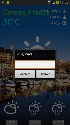Weather Cannes Sun截图2