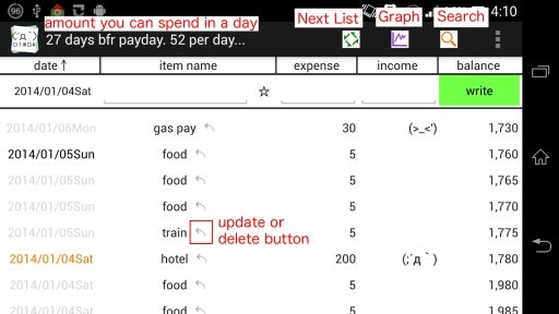 GRAPHICAL BUDGET &amp; EXPENSE截图2