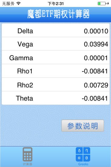 魔都ETF期权计算器截图2