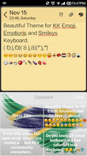 Brazil Skin Emoji Keyboard截图3