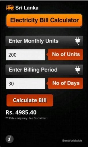 Electricity Bill Calculator 2截图3