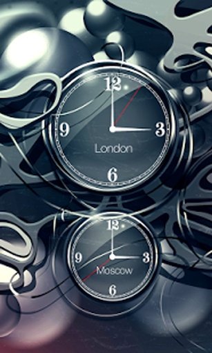 Black clock live wallpaper HD截图1